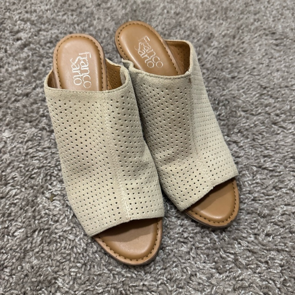 Franco sarto suede wedges size 7.5
